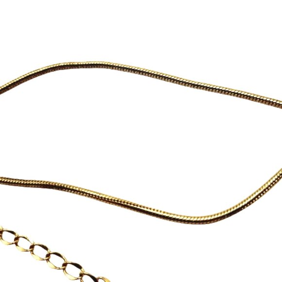 VTG Carolina Herrera Necklace Reversible Gold & Black Enamel Snake Chain Pendant - Picture 13 of 16